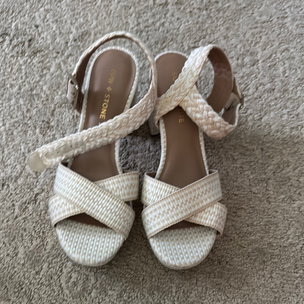 Sun + Stone Cream Heels